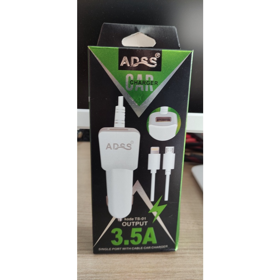 Charger mobil Adss 2 in 1 TS 01