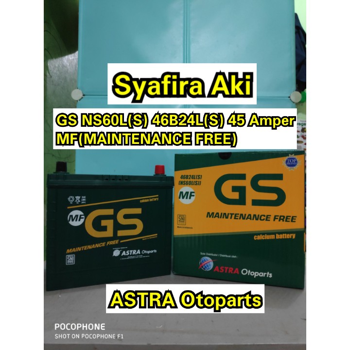 Jual Aki Mobil Honda HRV, CRV, New Civic GS astra MF NS60LS Aki Kering