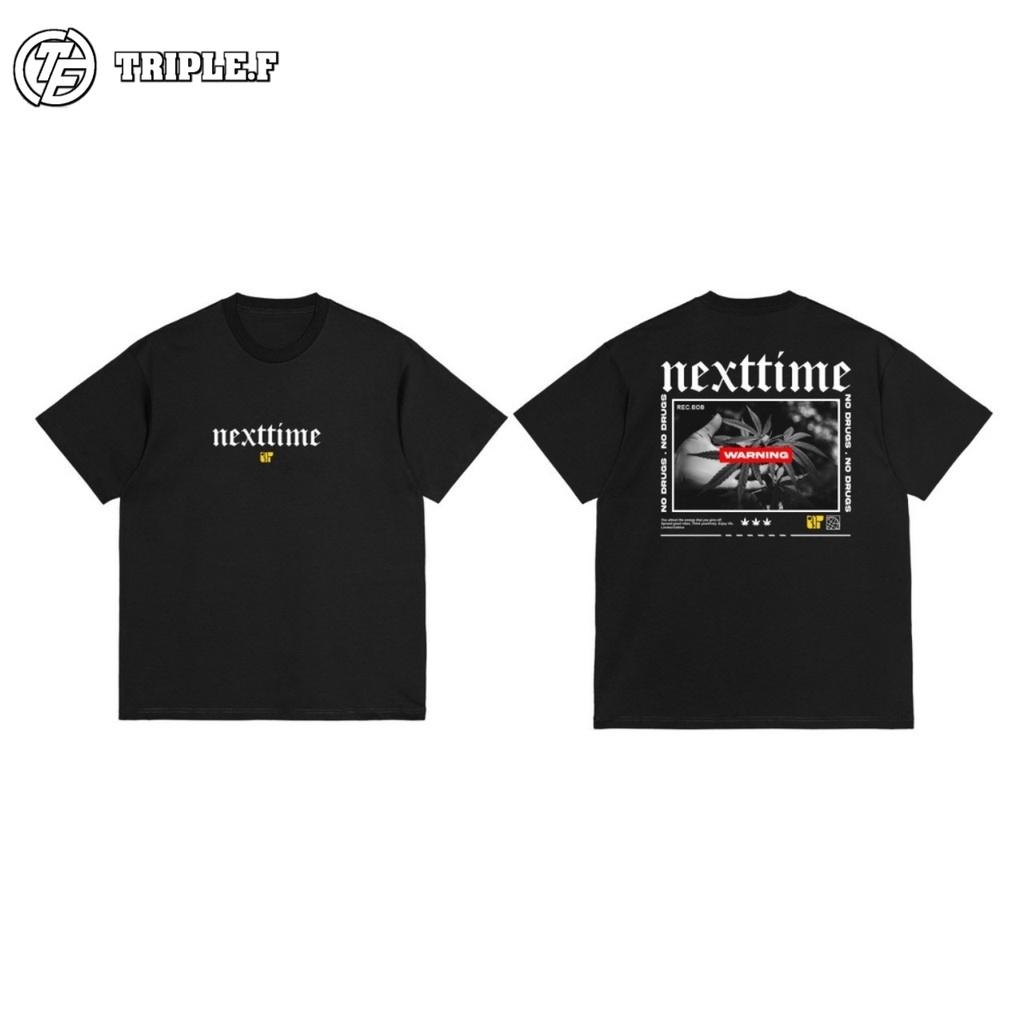 TRIPLE.F RESOULT CO - KAOS PRIA DISTRO T-SHIRT COTTON COMBED 30s KAOS HITAM