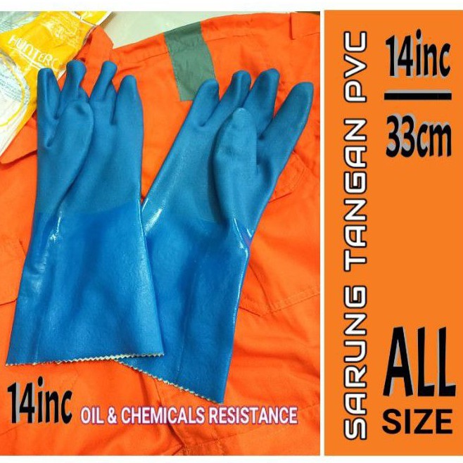 SARUNG TANGAN PVC SARUNG TANGAN KIMIA, OLI, ANTI PANAS DAN COOLD STORAGE HARHA PROMO