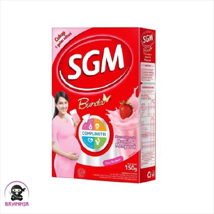 

SGM Bunda Susu Ibu Hamil Menyusui Stroberi Box 150g 150 g T-Ninjabayi 01