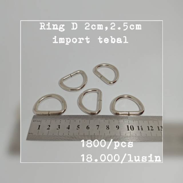 Ring tas nikel import 1.5-4cm