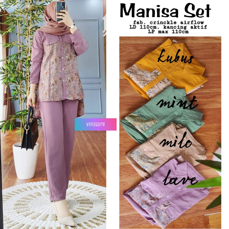 setelan wanita terbaru manisa set by vinstore