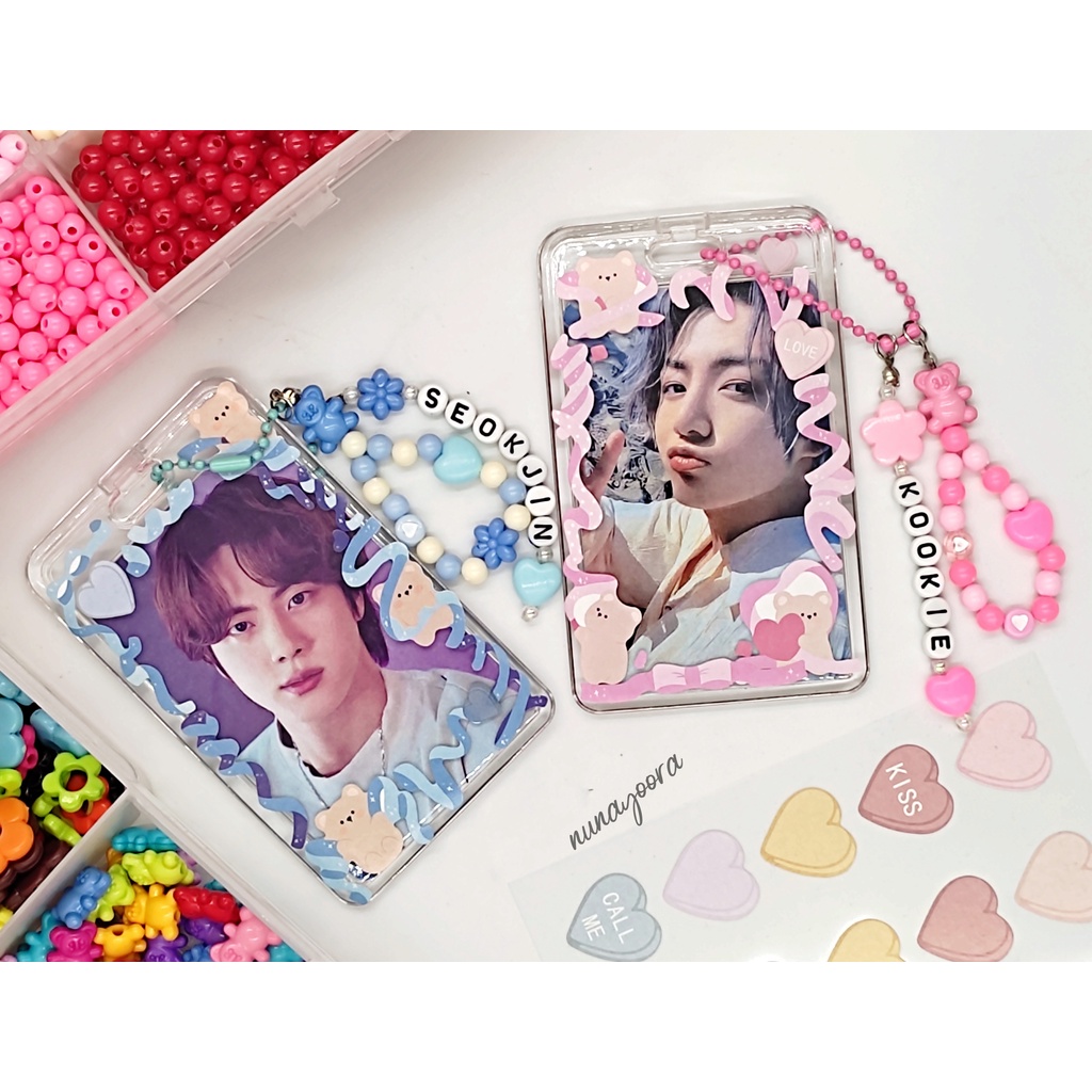 KPOP CARDHOLDER ACRYLIC DECO STICKER FREE CUSTOM NAMA