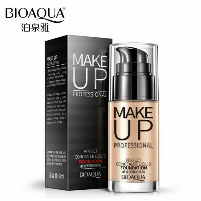 BIOAQUA CREAM FOUNDATION CAIR UNTUK MEMUTIHKAN WAJAH