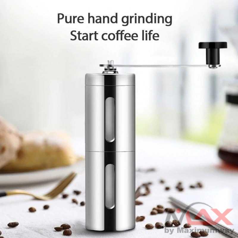 Penggiling biji kopi manual Coffee Grinder Blender penghancur biji Kopi Stainless Steel Hand Manual Handmade Coffee Bean Burr Grinders Dual View Window Hand-crank Coffee Grinder Kitchen Tool Stainless Steel Hand Manual Handmade Coffee Bean Burr Grinders