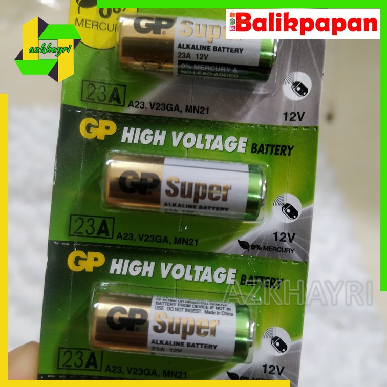 Baterai GP Super Alkaline 23 23AE A23 V23GA 23A MN21 Batre Battery Remote Mobil