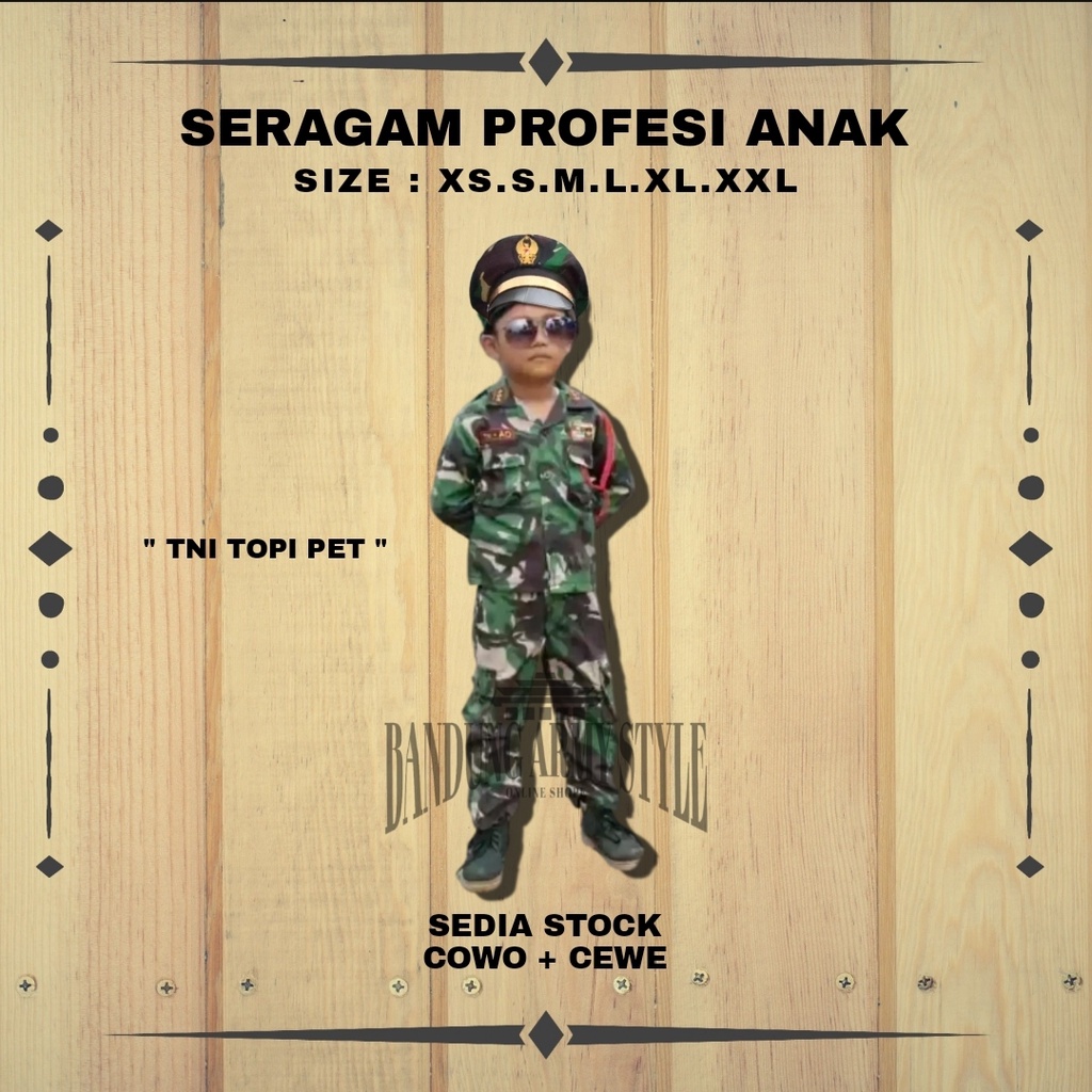SERAGAM ANAK PROFESI TNI MALVINAS . SERAGAM KARNAVAL,SERAGAM AGUSTUS ANAK ,SERAGAM POCIL.SERAGAM