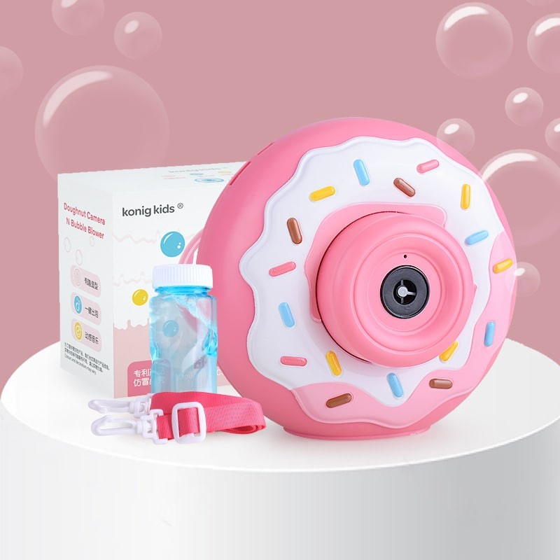 Minan Anak Bubble Camera/Mainan Anak Bubble Machine Beautiful Music-Donat Pink