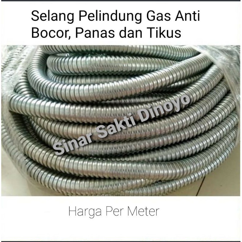 Lapisan Selang Pelindung / pengaman / selongsong Spiral selang gas LPG flexible metal