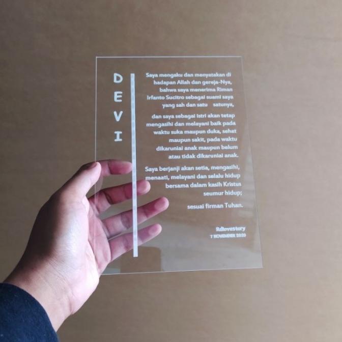 

populer] Wedding vow akrilik