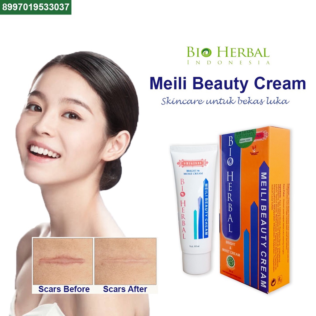 Bio Herbal Meili Beauty Cream Penghilang ampuh bekas luka jerawat dan gigitan nyamuk