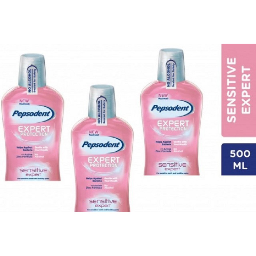 Pepsodent Expert Protection Obat Kumur Sensitive Expert 3 x 500 mL