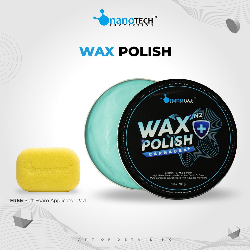 WAX POLISH - nanoTECH PROTECTION - Carnauba Wax - Pengkilap Mobil - Pengkilap Motor - Wax Mobil - Wax Motor - Obat Poles Cat Mobil - Obat Baret Cat Mobil - Pelindung Cat - Paint Protection