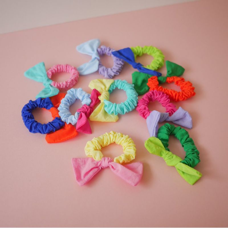 SCRUNCHIES ANAK COLOURFULL SCRUNCHIE MINI IKAT RAMBUT KOREA KUNCIR RAMBUT AKSESORIS RAMBUT