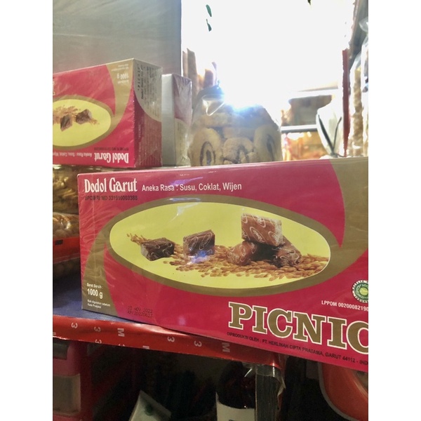 DODOL PICNIC 1000gram/Dodol garut merek picnic 1kg/dodol picnic kemasan/dodol picnic