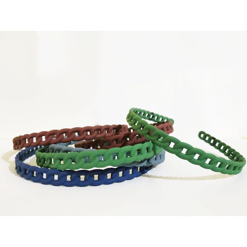 BP08 Bando Plastik Motif Kepang, Bunga, Lingkaran Doff Warna