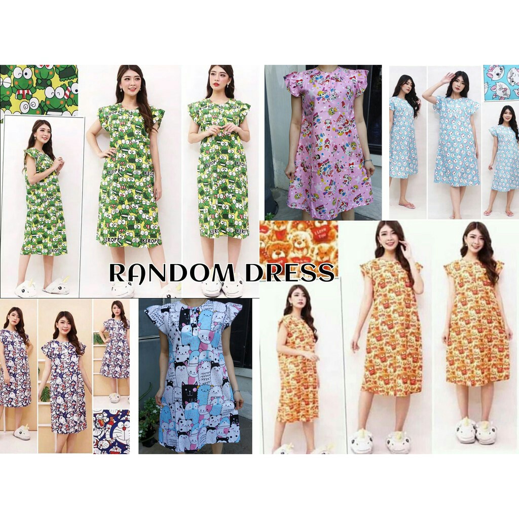 Piyama RANDOM Dress Wanita Termurah