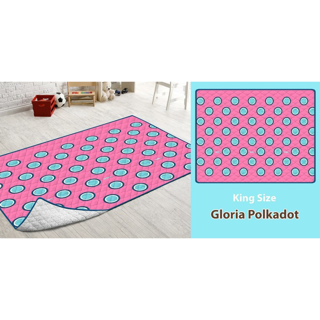 FATA - Karpet Selimut / Karmut (160x200) Terlaris motif Gloria Polkadot