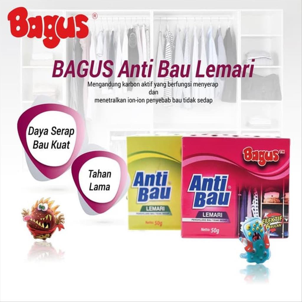 Bagus Anti Bau Lemari 50gr penghilang bau apek pakaian