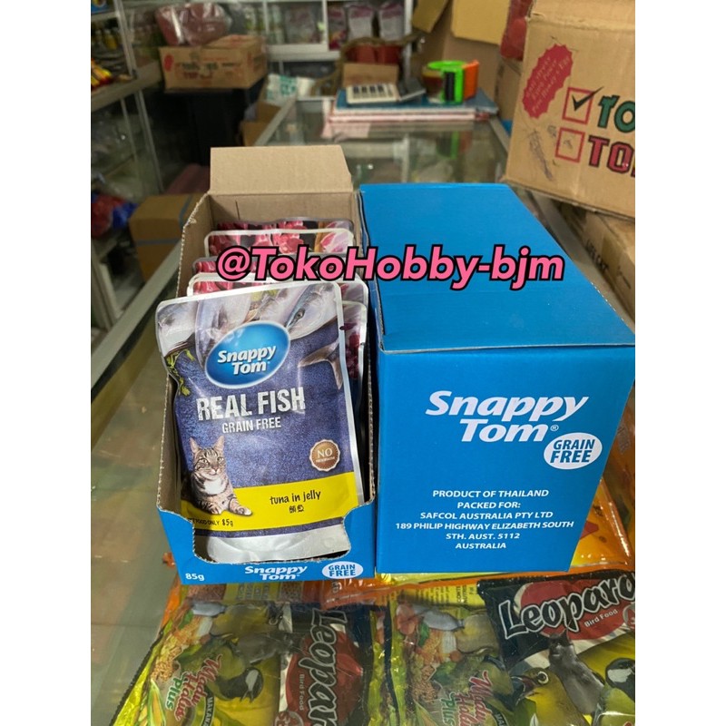 snappy tom pouch 1 PAK ISI 12 sachet 85gr - makanan basah kucing adult kitten cat wet food