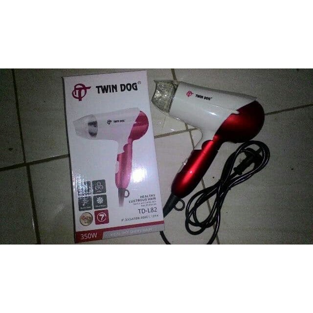 Twindog  , TD L82  , Twin Dog , Hairdryer , Hair Dryer , Pengering rambut  ,  350 watt