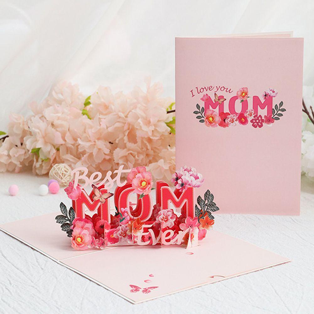 R-flower Mother's Day Greeting Card Kartu Ucapan Hari Ibu Lipat Bunga Berkah Kartu Kecil