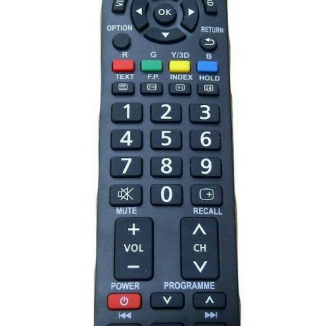 REMOTE TV LED/LCD PANASONIC HITAM PASTI CONEC VIERA DLL