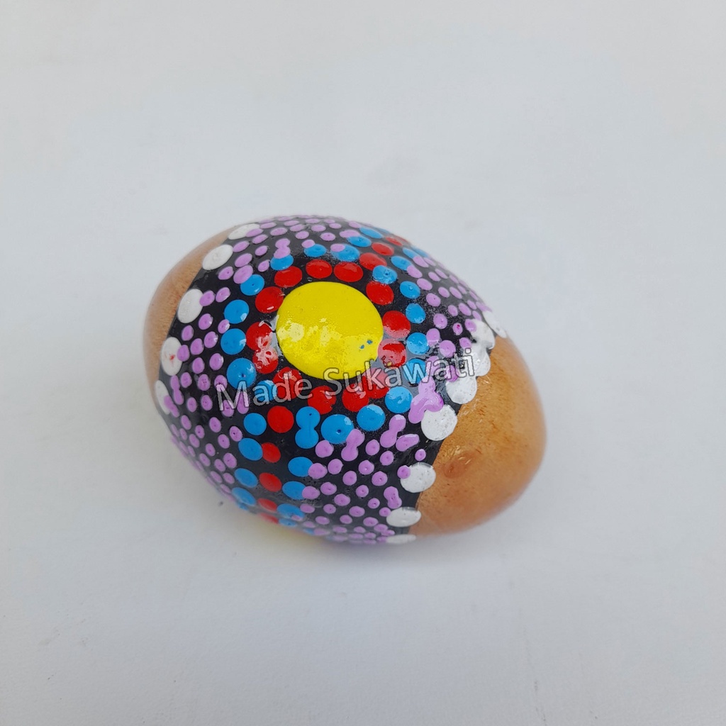 Alat musik marakas kocok telur maracas kayu lukis mainan anak