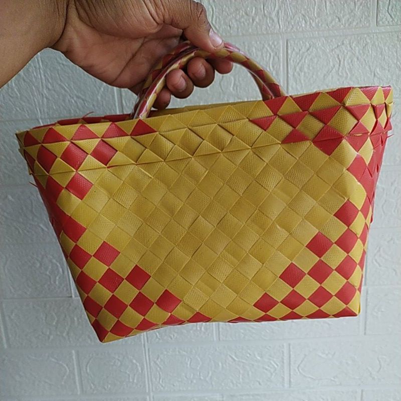 Tas Bingkisan Kotak Mini / Tas Anyam PLastik / Tas Souvenir Parcel Bingkisan / Tas