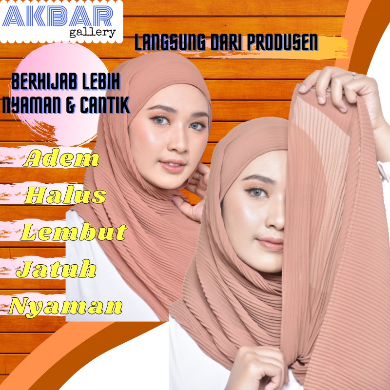 Jilbab Hijab Pashmina Plisket Full Lidi Pleats Cerutty