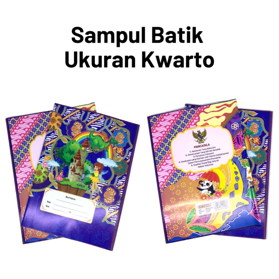 

Sampul Buku Tulis Batik Kwarto Per bungkus isi 20pcs