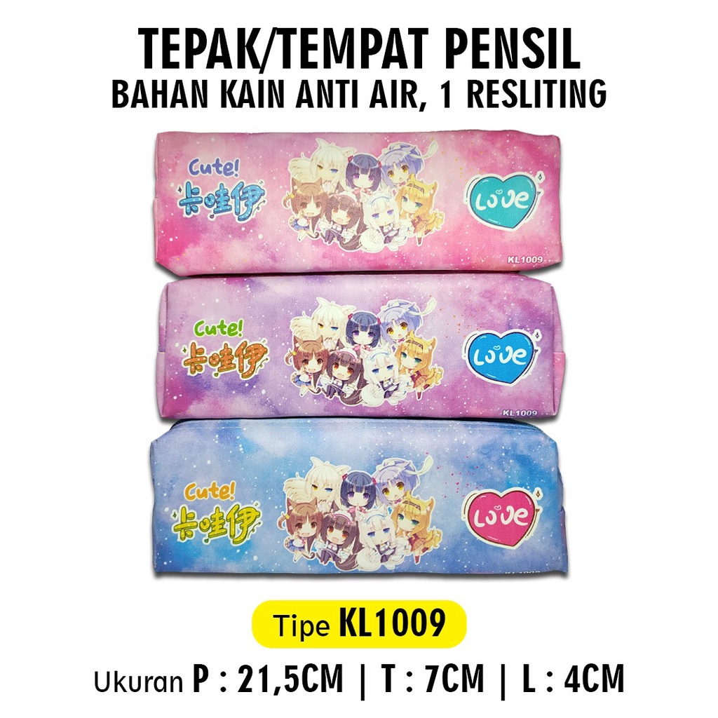 

AS888 - KOTAK PENSIL RESLETING / KOTAK PENSIL POUCH / MOTIF ANIME GIRL CUTE KL1009