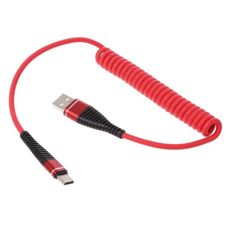 VIVI   1.2m Type-C Fishtail Spring Durable Cord Data Fast Charging Cable For  Samsung Galaxy A7 S8 S9