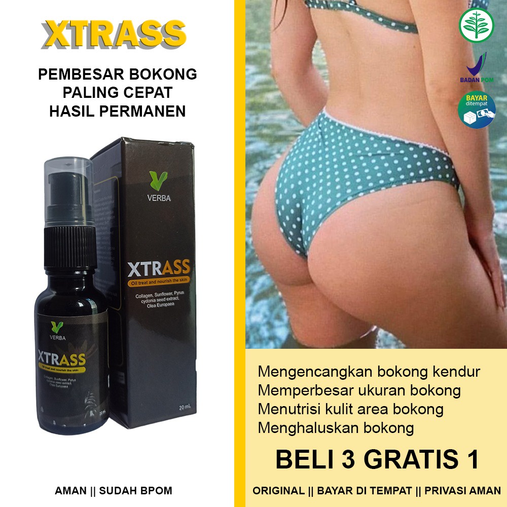 [AMPUH] Obat Oles Pembesar Bokong Pembesar Pantat Wanita Hasil Cepat Permanen Original XTRASS OIL