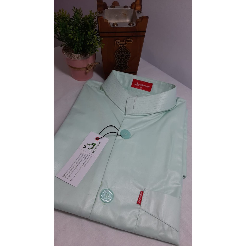 Baju Koko Haibah Merk Assunah [Hijau Muda]