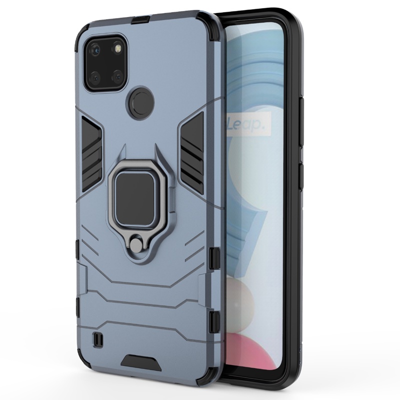 Casing Armor Shockproof + Stand Holder Magnetik Untuk OPPO Realme C21 C21Y GT Neo 2 GT Neo 8i