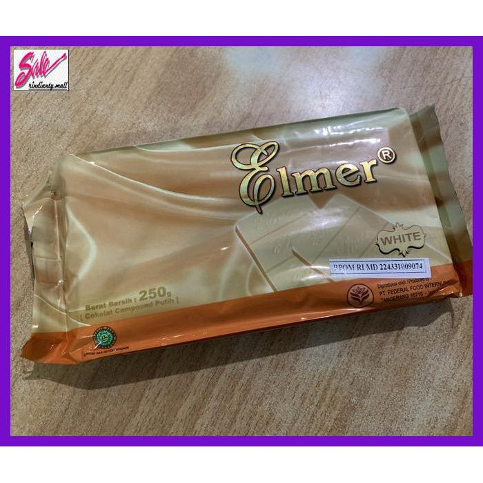 

SAKMACOKLAT- ELMER WHITE CLASSIC COMPOUND CHOCOLATE 250 GR / COKLAT -MAKANAN-MINUMAN.