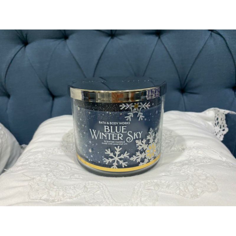 blue winter sky candle bath and body works