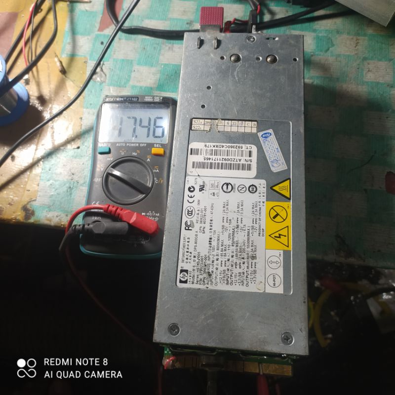 psu ex bts HP dps 800 12v-17,5vdc 82a bonus volt meter jack pln potensio