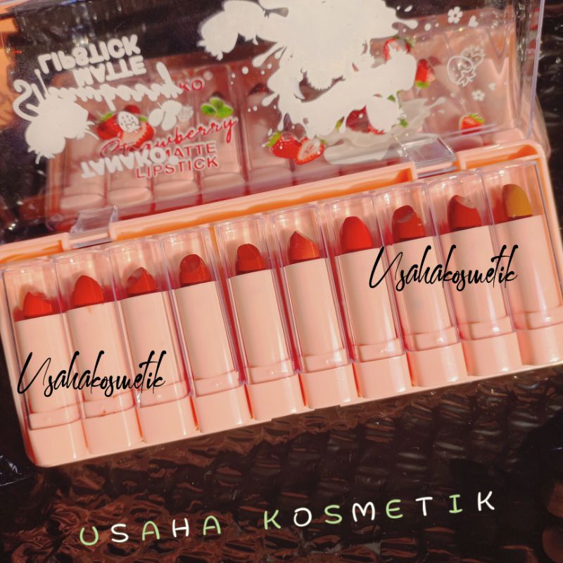 PROMO!! LIPSTIK TANAKO HT073 STRAWBERRY MATTE// LIPSTICK 10 WARNA