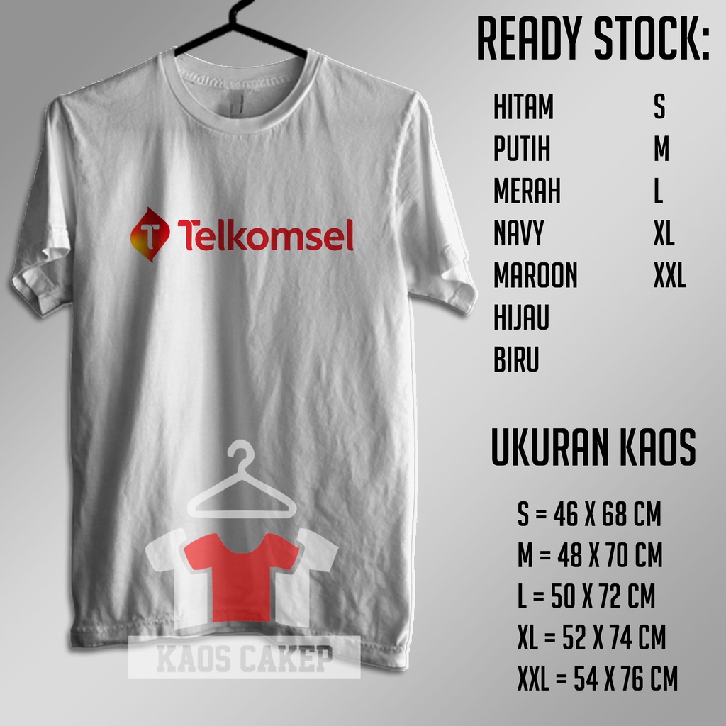 Kaos Telkomsel Logo Baru v3 Baju Perusahaan