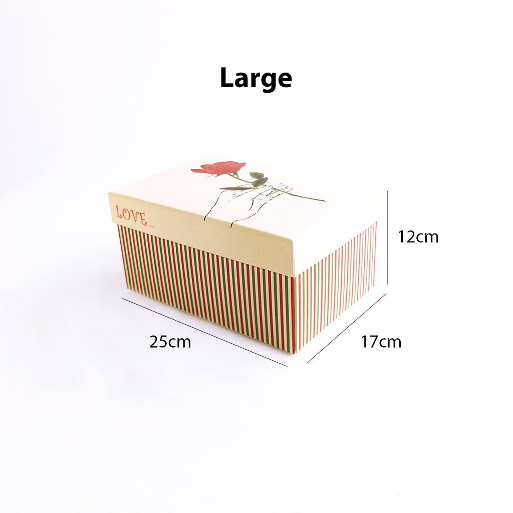 

CINDY Kotak Kado Mawar Merah - Box Hampers Gift Box - Bungkus Kado Mawar Merah Segi Panjang - CFB0920