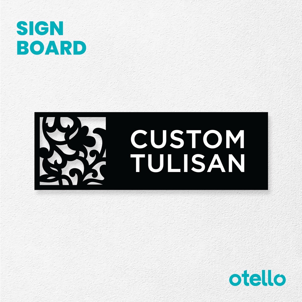 

Signage Custom Tulisan Sign Board Akrilik Tempel Nama Ruangan Dinding Papan Acrylic Label Dinding Pintu Kantor Restoran Petunjuk Toko Cafe