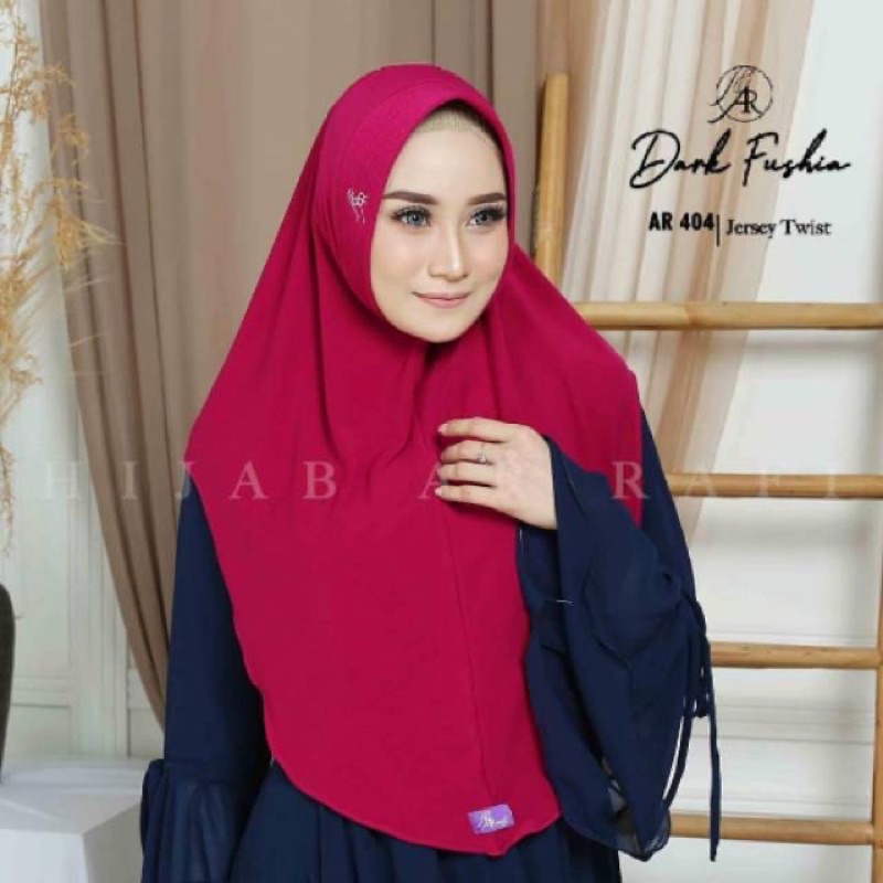 Arrafi AR 404 Hijab Instan Bergo Pet - Dark Fushia