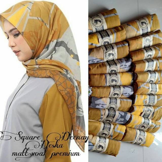 VOAL KW/HIJAB SEGIEMPAT/DEENAY KW/KERUDUNG MOTIF