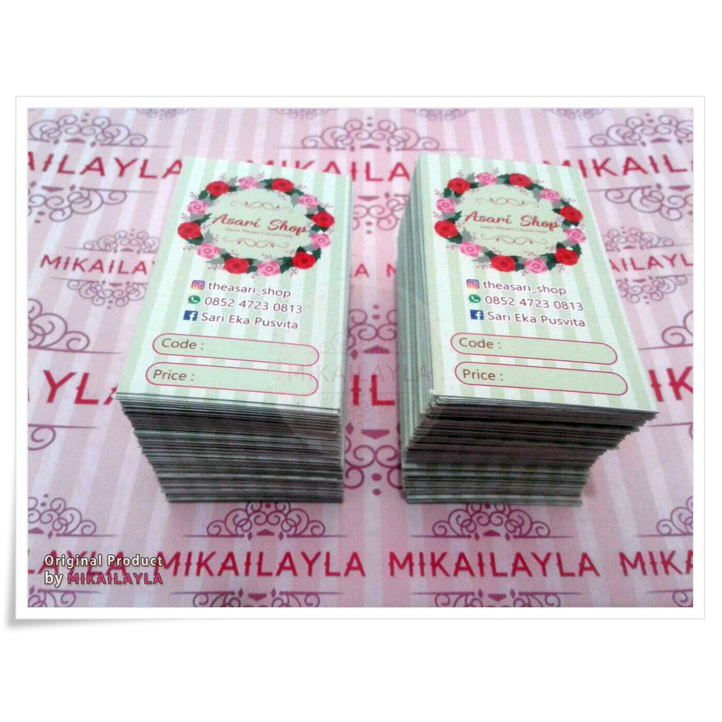 

Cetak Hangtag + Desain