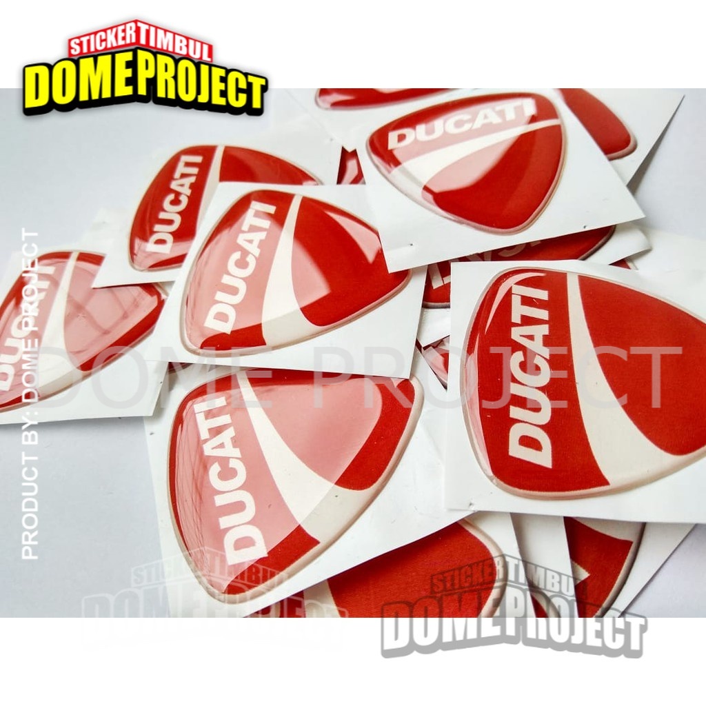 STIKER TIMBUL MOBIL HELM MOTOR EMBLEM 3D LOGO DUCATI AKSESORIS AESTHETIC KEREN