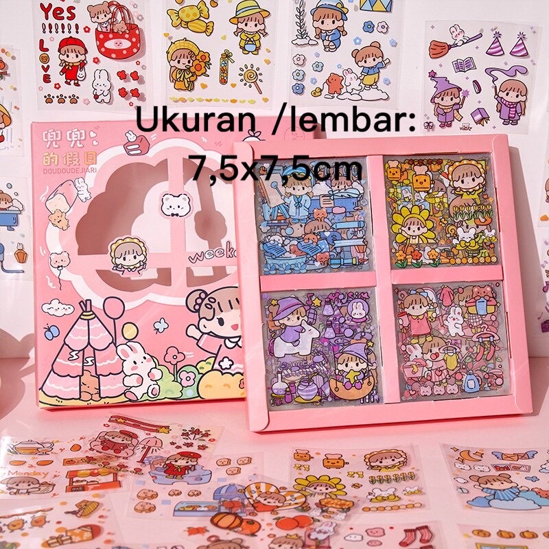 1 Lembar Stiker Aesthetic Tumblr Hp / Stiker Lucu Telado-WEEKEND PVC