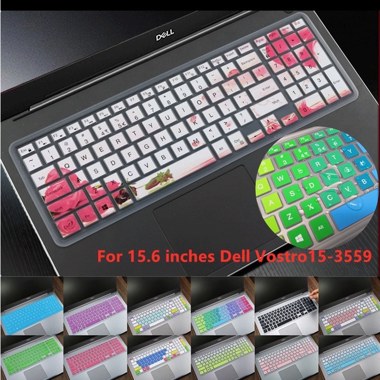 For 15.6 inches Dell Vostro15-3559 Soft Ultra-thin Silicone Laptop Keyboard Cover Protector